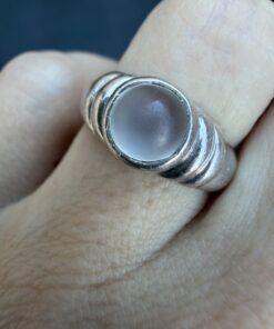 Vintage sterling Silver Ring with White Moonstone Stone Size K 1/2
