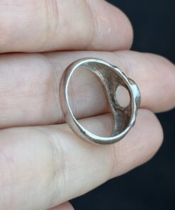 Vintage sterling Silver Ring with White Moonstone Stone Size K 1/2