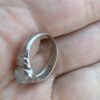 Vintage sterling Silver Ring with White Moonstone Stone Size K 1/2 ~102