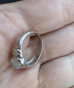 Vintage sterling Silver Ring with White Moonstone Stone Size K 1/2