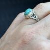 Sterling Silver Turquoise Stone Ring Size L