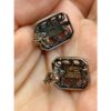 Vintage Cherry amber Studs, Dangle Earrings - Magic Squares 144