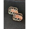 Vintage Cherry amber Studs, Dangle Earrings - Magic Squares 144