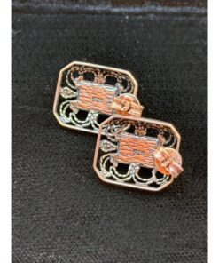Vintage Cherry amber Studs, Dangle Earrings - Magic Squares 144