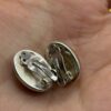Simple Baltic Honey Amber Sterling Silver Oval Cabochon Clip On Earrings