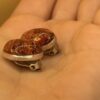 Simple Baltic Honey Amber Sterling Silver Oval Cabochon Clip On Earrings