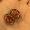 Simple Baltic Honey Amber Sterling Silver Oval Cabochon Clip On Earrings