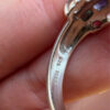 925 Sterling Silver Ring with Emerald Sapphire Moonstone Peridot, UK Size N, Dainty Gemstone Ring