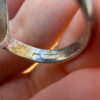 Vintage Sterling Silver Ring with Green Agate Uk size M 1/2