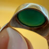 Vintage Sterling Silver Ring with Green Agate Uk size M 1/2