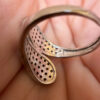 Seraphina Sterling Winged Pavé Ring – Unique Crossover Design, Size K