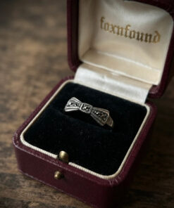 Art Deco Inspired Marcasite Bow Ring in Sterling Silver – Size O