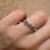 Art Deco Inspired Marcasite Bow Ring in Sterling Silver – Size O