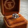 Authentic Style Soviet Silver Statement Ring with Pear-Cut Accents – Size K