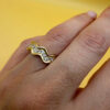 Chic Gold-Plated Sterling Silver Ring Uk size L