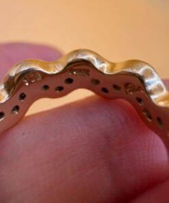 Chic Gold-Plated Sterling Silver Ring Uk size L