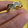 Chic Gold-Plated Sterling Silver Ring Uk size L