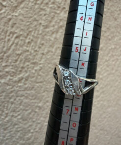 Unusual sterling silver ring, size L