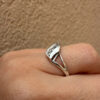 Unusual sterling silver ring, size L