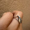 Unusual sterling silver ring, size L