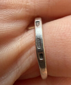 Unusual sterling silver ring, size L