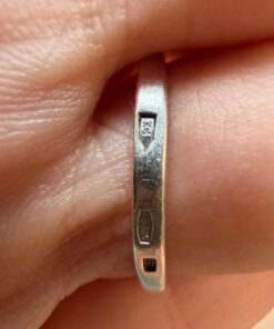 Unusual sterling silver ring, size L