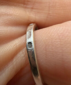 Unusual sterling silver ring, size L
