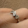 Vintage Silver Statement Ring, Soviet Era (60s), Size M