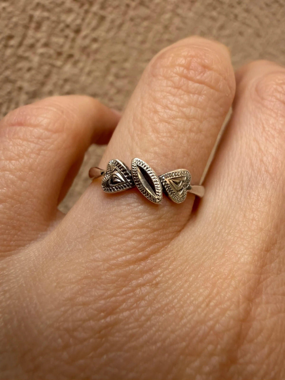 Vintage Silver Statement Ring, Soviet Era (60s), Size M