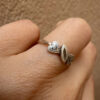 Vintage Silver Statement Ring, Soviet Era (60s), Size M