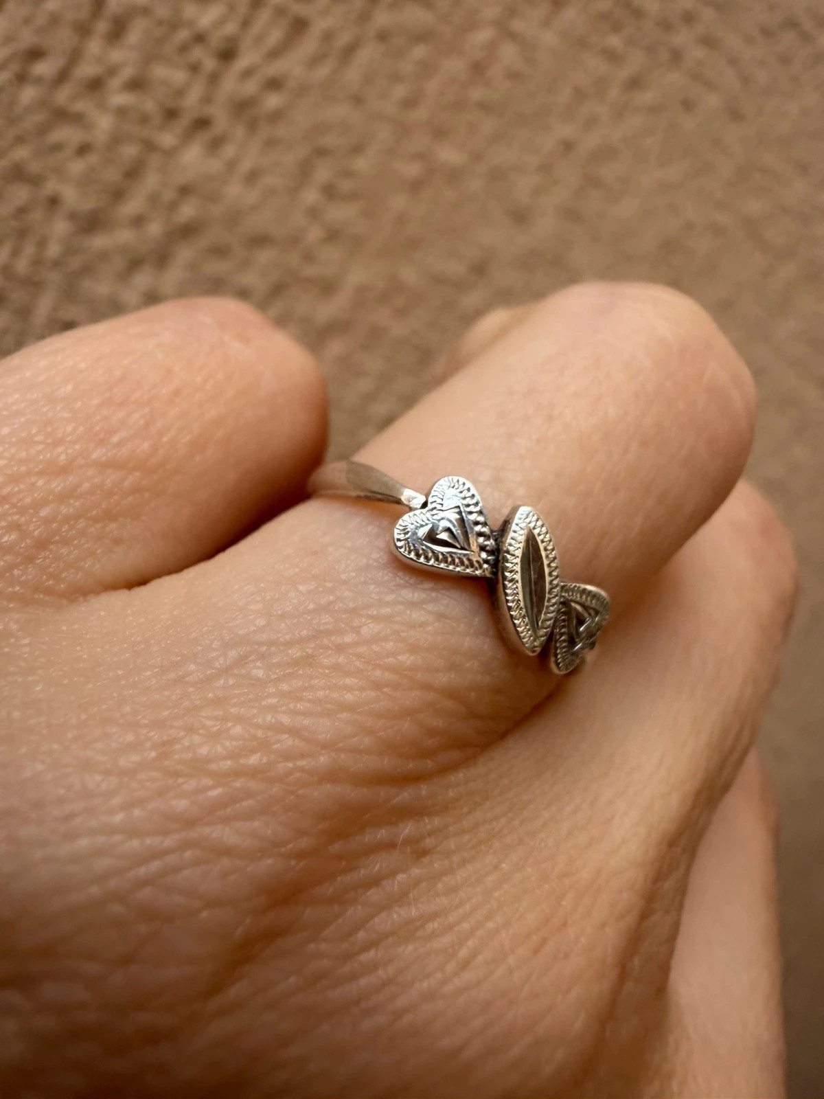 Vintage Silver Statement Ring, Soviet Era (60s), Size M
