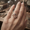 Sterling silver ring with round Uk size N