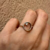 Sterling silver ring with round Uk size N
