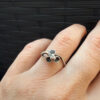 Size M ,Vintage USSR Sterling Silver Ring, 875 Silver, (r)