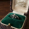 Size M ,Vintage USSR Sterling Silver Ring, 875 Silver, (r)