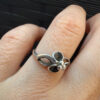 Size M ,Vintage USSR Sterling Silver Ring, 875 Silver, (r)