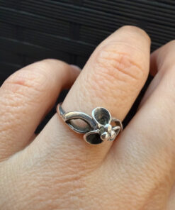 Size M ,Vintage USSR Sterling Silver Ring, 875 Silver, (r)