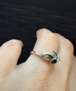 Size M ,Vintage USSR Sterling Silver Ring, 875 Silver, (r)