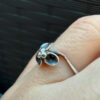Size M ,Vintage USSR Sterling Silver Ring, 875 Silver, (r)