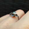 Size M ,Vintage USSR Sterling Silver Ring, 875 Silver, (r)