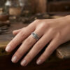 Vintage Soviet Silver Ring – Exquisite Craftsmanship & Victorian Aesthetic (r)
