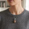 Vintage Exquisite Silver Pendant with Natural Agate