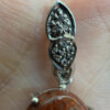 Vintage Exquisite Silver Pendant with Natural Agate