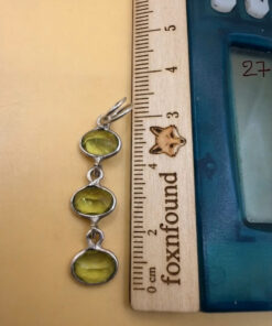 925 Sterling Silver Peridots Pendant- Bail Added On Later -27