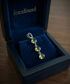 925 Sterling Silver Peridots Pendant- Bail Added On Later -27