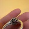 Vintage stunning 925 Sterling Silver Onyx Ring -UK Size O