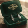 925 Sterling Silver Topaz Celtic Drop Earrings