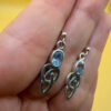 925 Sterling Silver Topaz Celtic Drop Earrings