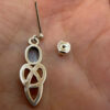 925 Sterling Silver Topaz Celtic Drop Earrings