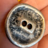 Lot of 6 Vintage 1960s Soviet Silver Tone Metal Buttons with Flower Design